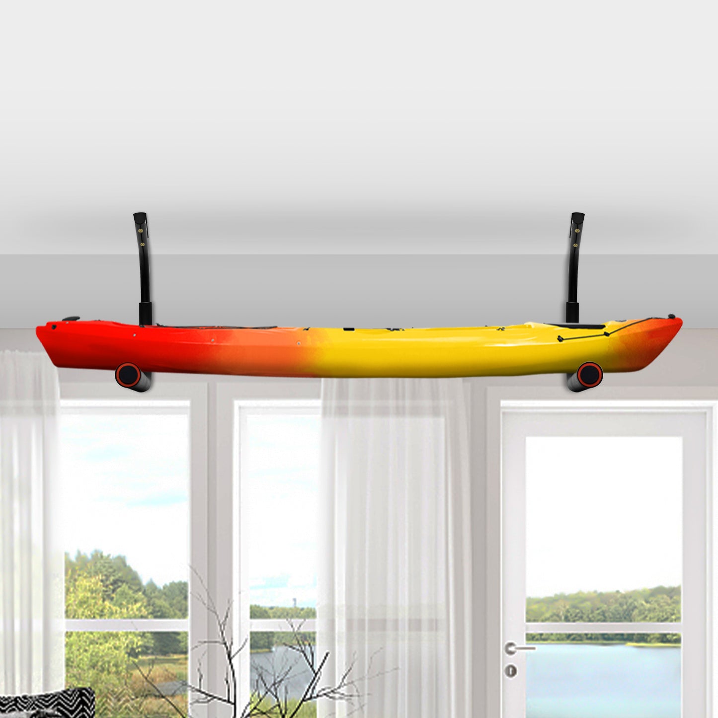 TWO STONES Surfboard Wall Mount | Surfboard Rack | Surf Board Wall Hangers | Longboard Wall Mount | Surf Rack for Wall and Roof