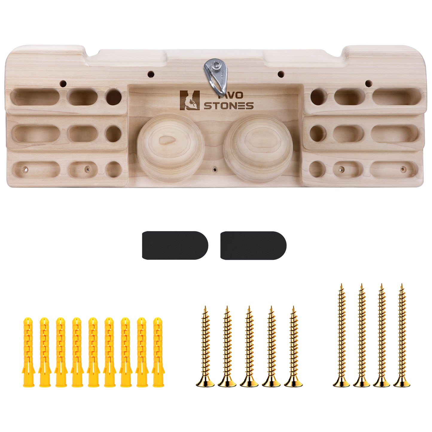 Hangboard Rock Climbing Pull Up Bar Designed Training for Climbing with Jugs, Slopes, Pockets and Edges