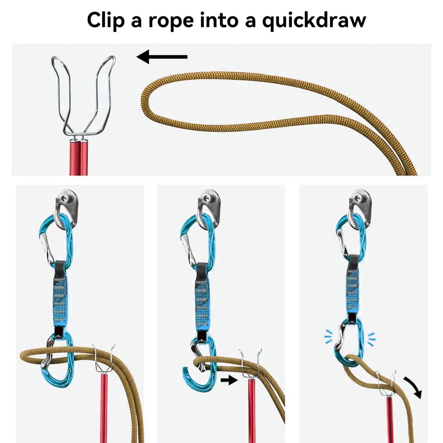 Stick Clip Rock Climbing Brush with Extendable Pole| Angle Adjustable Bouldering Chalk Brush Climbing Sticks