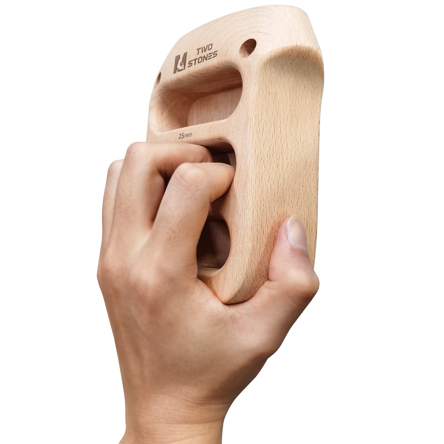 TWO STONES Best Rock Climbing Hangboard | Portable Hangboards | Wooden Hanging Board as Gifts for Rock Climbers