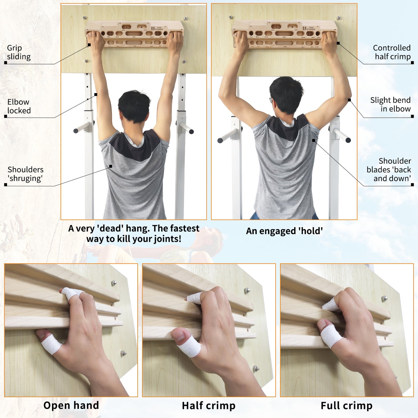 Hangboard Rock Climbing Hangboard for Doorway; Hang Boards for Climbing Training as Climbing Fingerboard in Door with Phone Holder