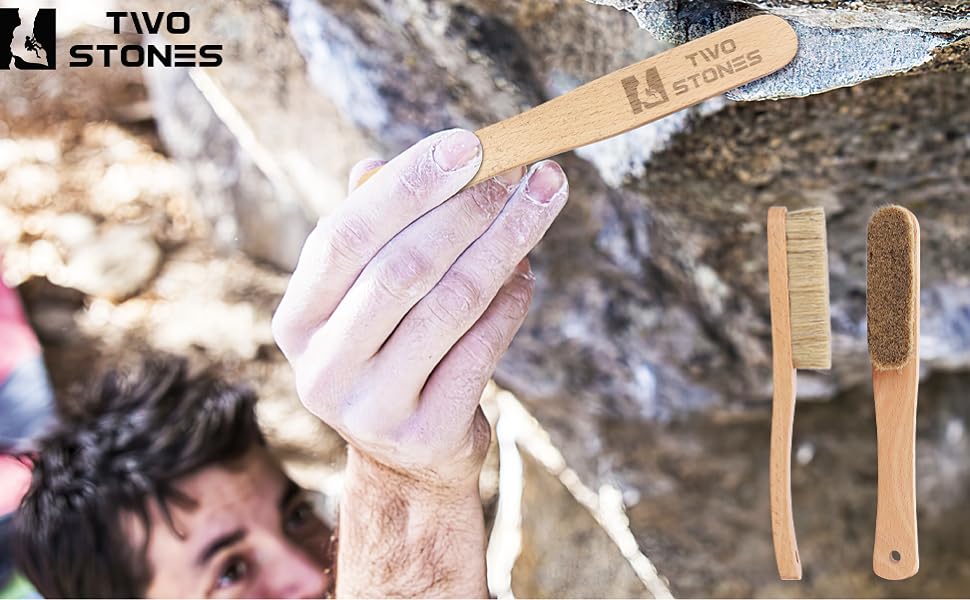 Premium Wooden Bouldering Brush with Strong Handle, Uni-Sex Boulder Brushes as Rock Climbing Gift (CJ-CB2001A-B-TS)