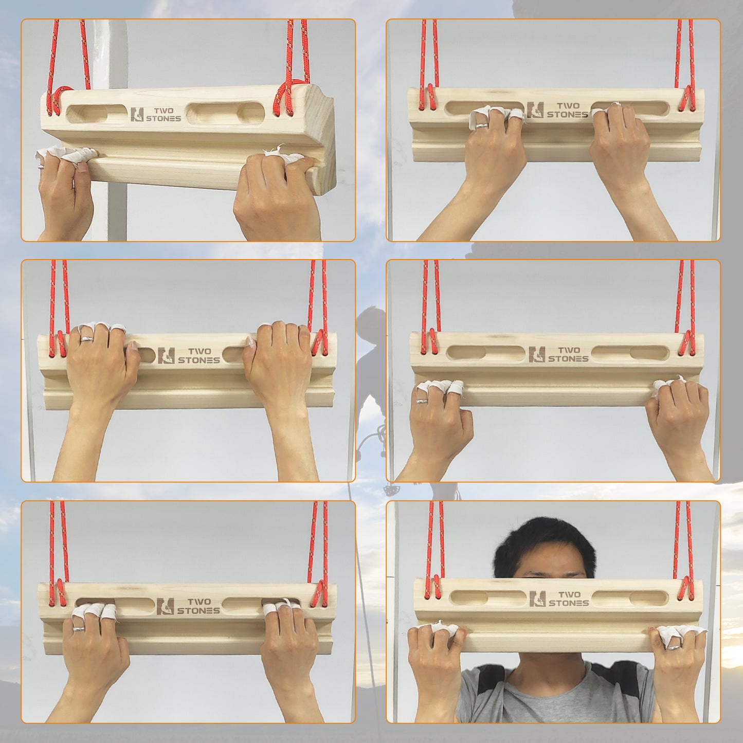 Portable Fingerboard as Rock Climbing Training Boards with Edges and Pockets