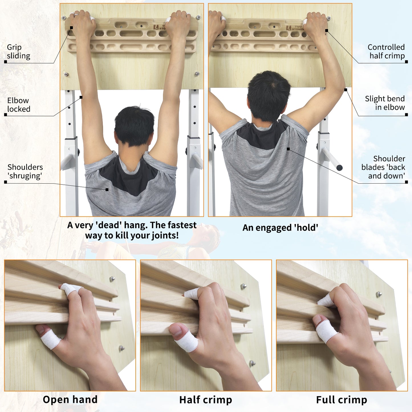 Best Rock Climbing Hangboard | Wooden Climbing Hang Board | Doorway Hanging Board as Gifts for Rock Climbers