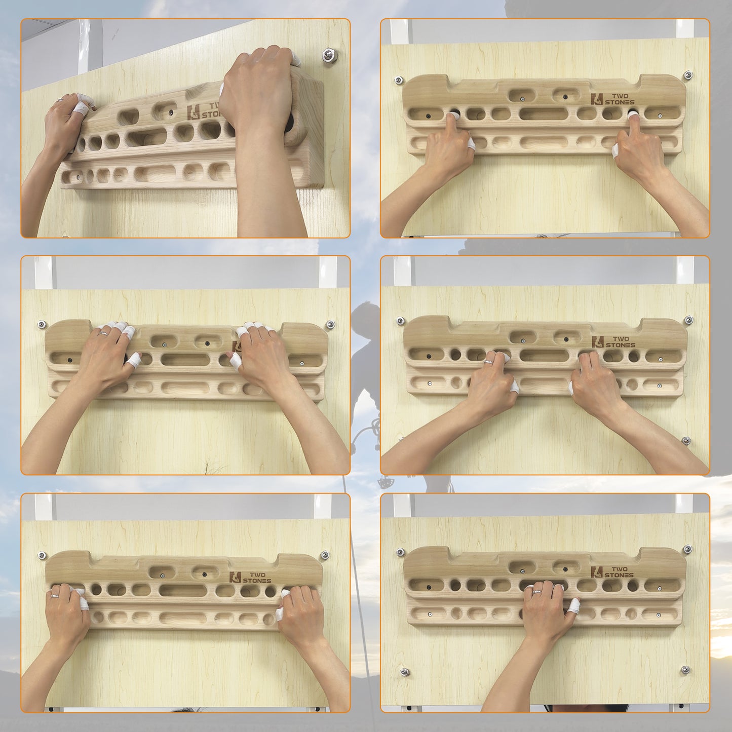 Best Rock Climbing Hangboard | Wooden Climbing Hang Board | Doorway Hanging Board as Gifts for Rock Climbers