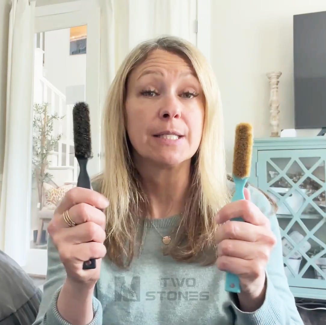 TWO STONES Best Rock Climbing Brushes | Bouldering Brush | Chalk Brush as Rock Climbing Gifts for Rock Climber