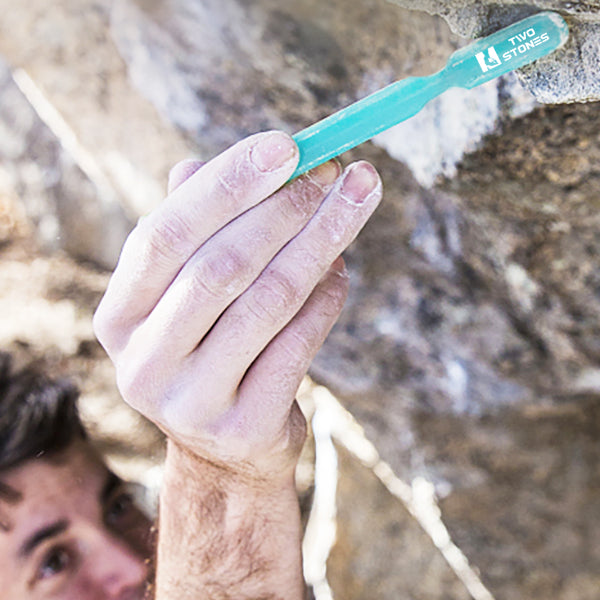 TWO STONES Best Rock Climbing Brushes | Bouldering Brush | Chalk Brush as Rock Climbing Gifts for Rock Climber