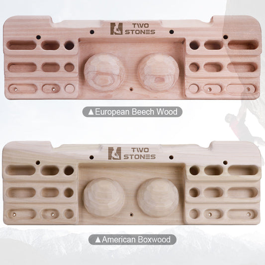 Two Stones Rail Wood Hangboard: Natural Strength, Endless Progression -E
