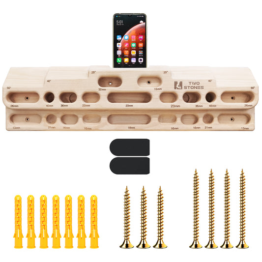 Hangboard Rock Climbing Hangboard for Doorway; Hang Boards for Climbing Training as Climbing Fingerboard in Door with Phone Holder