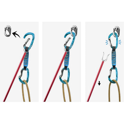 Stick Clip Rock Climbing Brush with Extendable Pole| Angle Adjustable Bouldering Chalk Brush Climbing Sticks