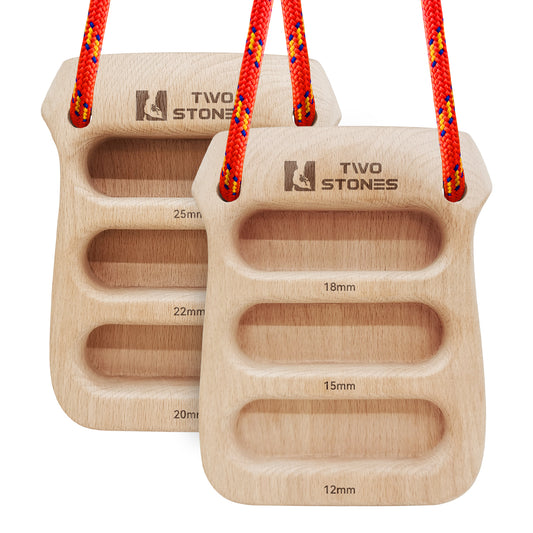 TWO STONES Best Rock Climbing Hangboard | Portable Hangboards | Wooden Hanging Board as Gifts for Rock Climbers