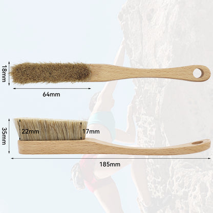 Premium Rock Climbing Brush with Thick Ultra Durable Boar's Hair Bristles, Bouldering Brush with Strong Handle, Uni-Sex Boulder Brushes as Rock Climbing Gift for Rock Climbers(CJ-CB2008A-B-TS)