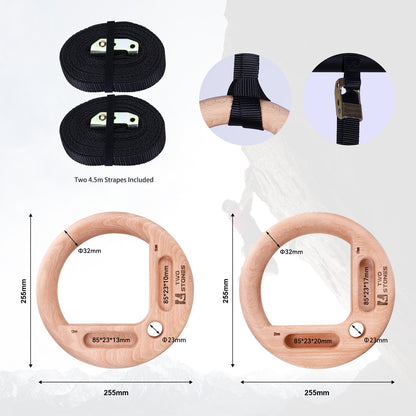 Portable Hangboard Rock Climbing as Pull Up Ring for Rock Climbers Trainning Indoor or Outdoor