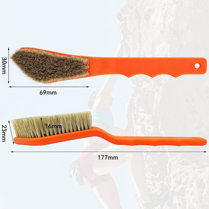 TWO STONES Boar Hair Rock Climbing Brush with Ergonomic Handle (PT-18007-BK&PP-TS)