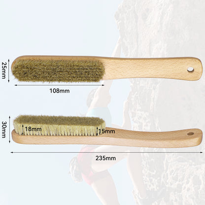 Wooden Rock Climbing Brush & Bouldering Brush with Thick Ultra Durable Boar's Hair Bristles  (CJ-CB2001B-A-TS)