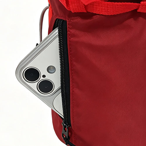 Features a side storage pocket for your phone, keys, and other small essentials.