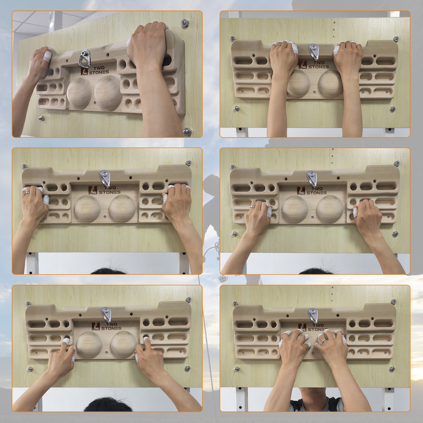 Hangboard Rock Climbing Pull Up Bar Designed Training for Climbing with Jugs, Slopes, Pockets and Edges