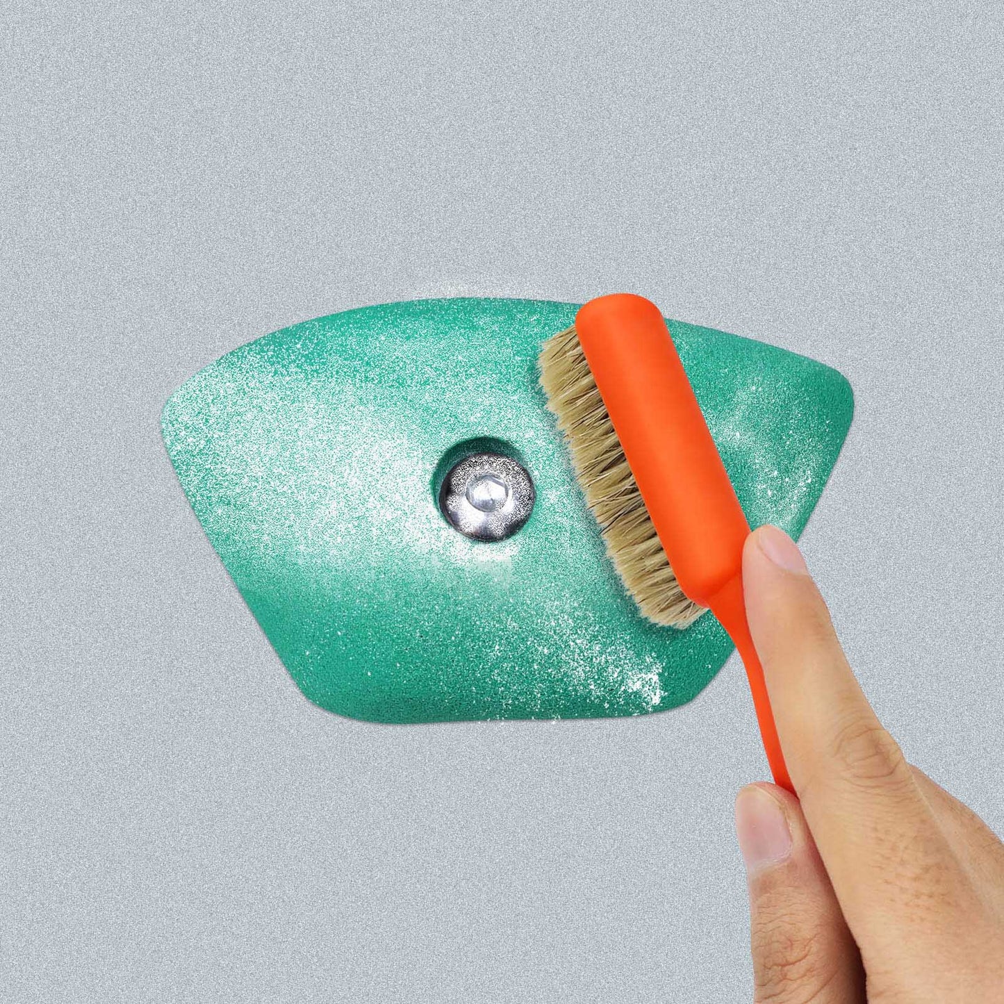 TWO STONES Bouldering Brush with Ergonomic Handle Portable with Climbing Chalk Bag(Not Included) for Climbing Wall Holds (PT-16025-BK&LBL-TS)