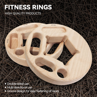 TWO STONES Portable Hangboard | Rock Climbing Training Board with Pockets |  Fitness Rings for Rock Climers