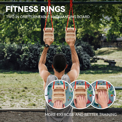 TWO STONES Best Rock Climbing Hangboard | Portable Hangboards | Wooden Hanging Board as Gifts for Rock Climbers