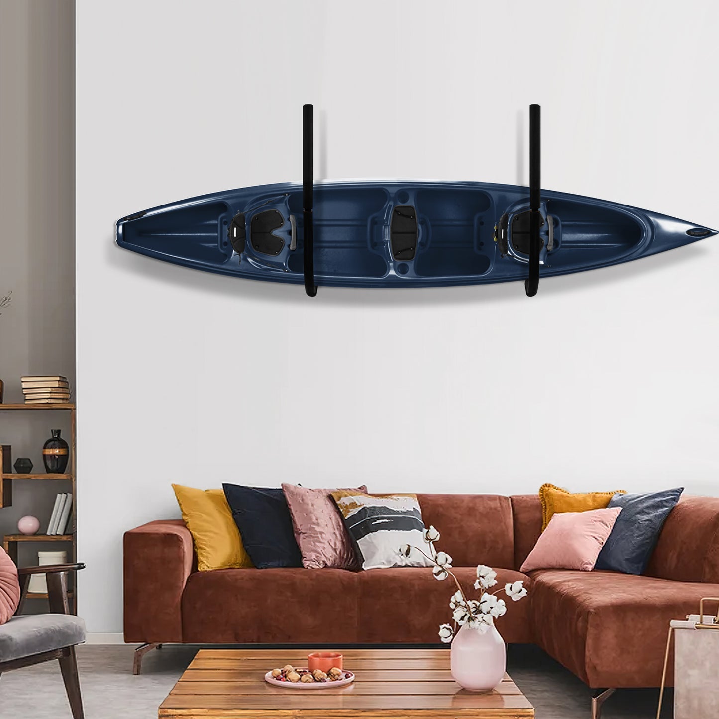 TWO STONES Surfboard Wall Mount | Surfboard Rack | Surf Board Wall Hangers | Longboard Wall Mount | Surf Rack for Wall and Roof
