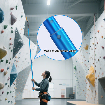 Stick Clip Rock Climbing Brush with Extendable Pole| Angle Adjustable Bouldering Chalk Brush Climbing Sticks