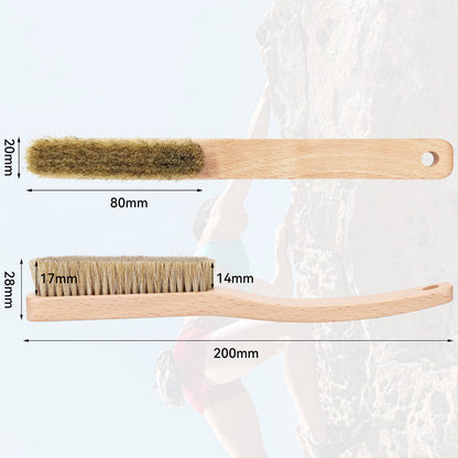 Premium Rock Climbing Brush with Thick Ultra Durable Boar's Hair Bristles, Bouldering Brush with Strong Handle, Uni-Sex Boulder Brushes as Rock Climbing Gift (CJ-CB2001A-B-TS)