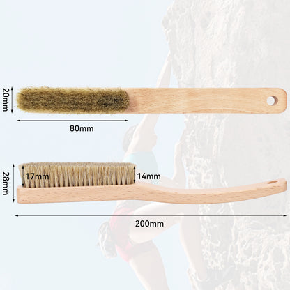 Premium Rock Climbing Brush with Thick Ultra Durable Boar's Hair Bristles, Bouldering Brush with Strong Handle, Uni-Sex Boulder Brushes as Rock Climbing Gift (CJ-CB2010A-B-TS)