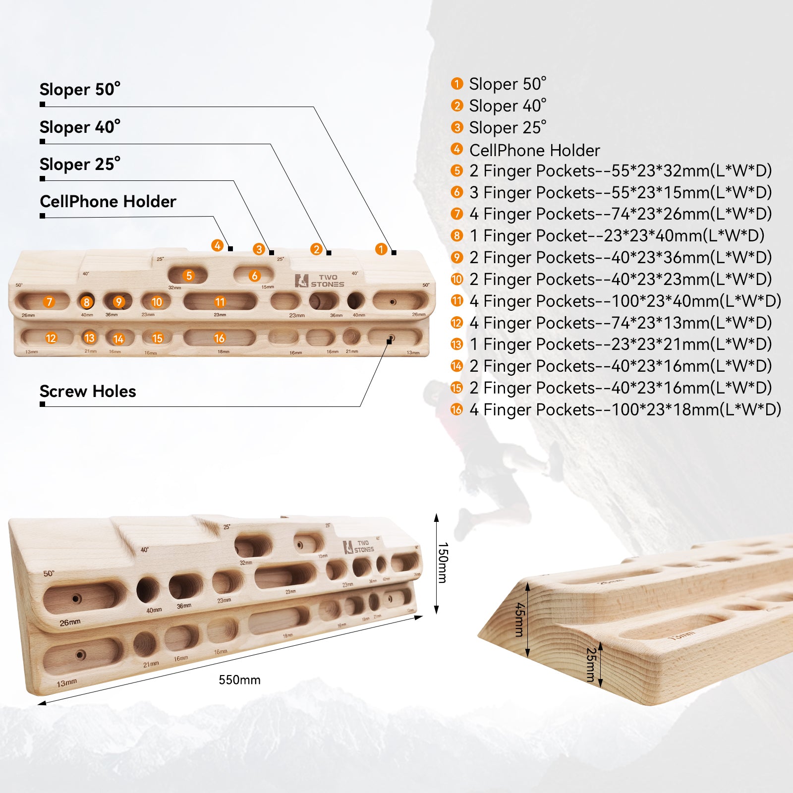 climbing fingerboard