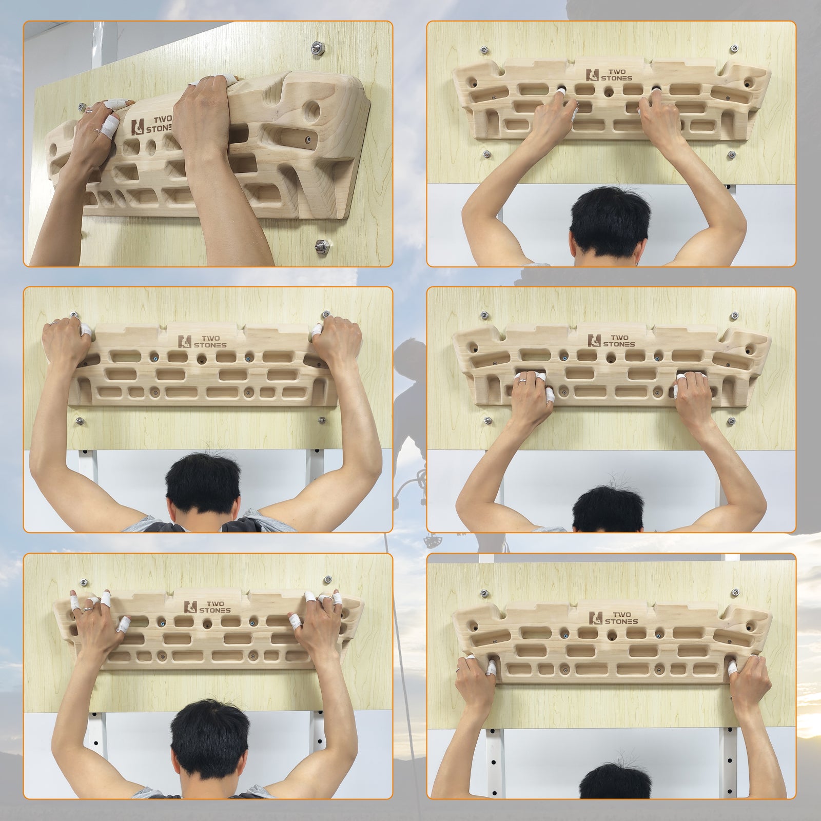 how to install the TWO STONES climbing hangboard on a wall for home training