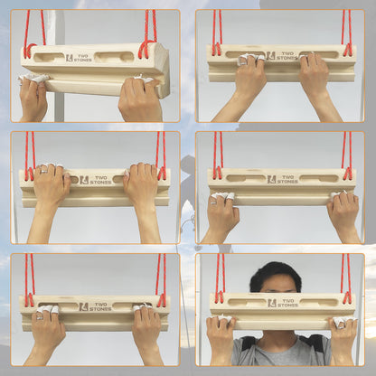 Portable Fingerboard as Rock Climbing Training Boards with Edges and Pockets