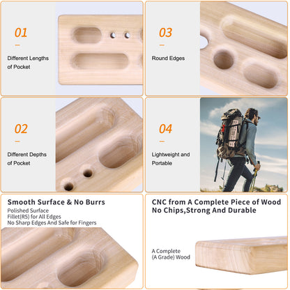 Portable Hangboard Rock Climbing | Climbing Hangboard as Hang Boards for Climbing Training