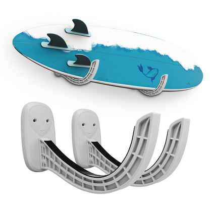 TWO STONES Surfboard Rack | Wall Mount for Surfboards & Paddle Boards (Grey)