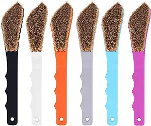 TWO STONES Boar Hair Rock Climbing Brush with Ergonomic Handle, Bouldering Boulder Brush as Durable Cleaning Tool for Climbing Chalk and Climbing Holds on Climbing Wall Indoor or Outdoor(PT-18007-MIX6-TS)