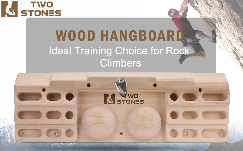 Wood climbing hangboard wall mounted fingerboard for rock climbing strength training equipment