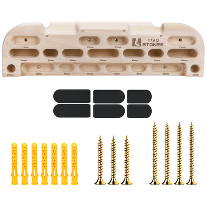 Wood climbing hangboard wall mounted fingerboard for rock climbing strength training equipment
