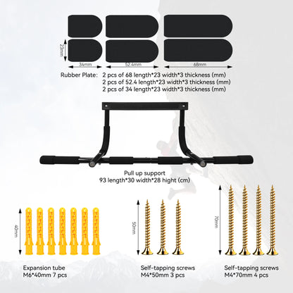 Wood climbing hangboard measurement diagram showing detailed size specifications grip spacing and board dimensions for rock climbing training equipment